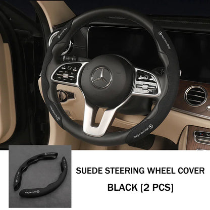 Car Suede Steering Wheel Cover