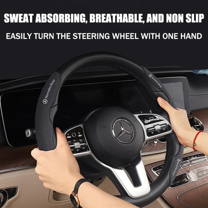 Car Suede Steering Wheel Cover