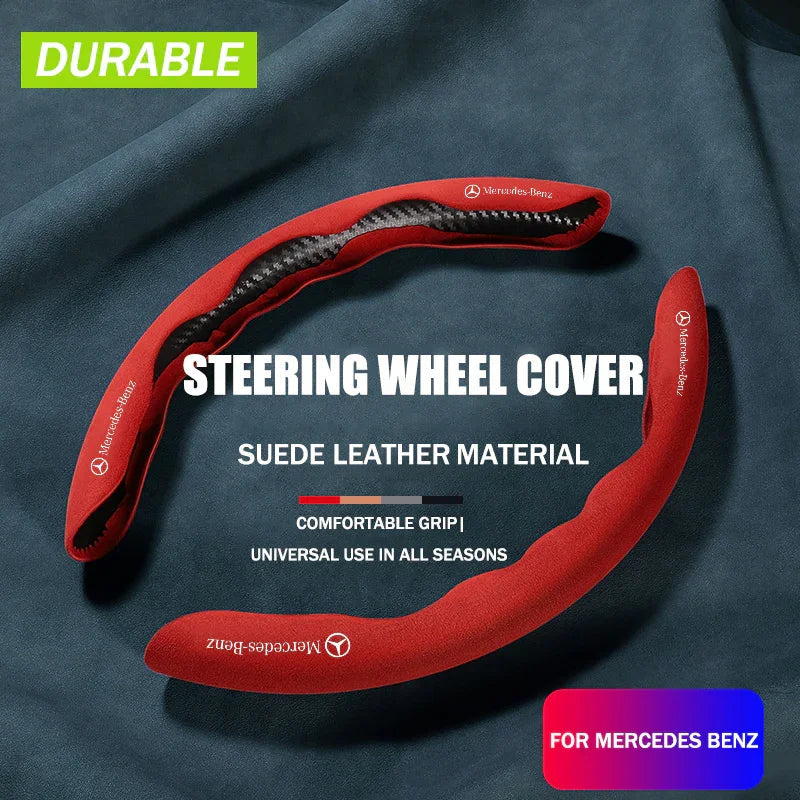 Car Suede Steering Wheel Cover